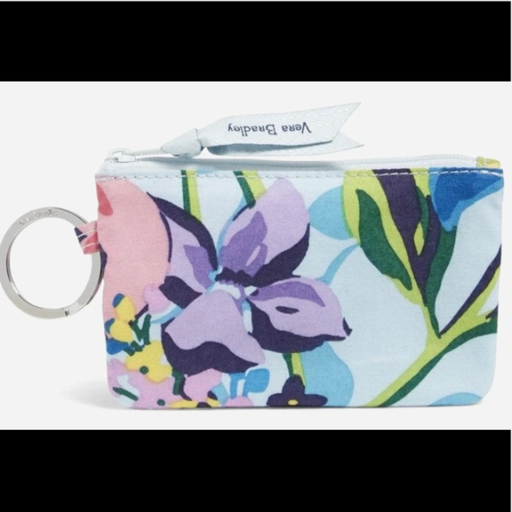 Vera Bradley Marian floral zip ID case NWT